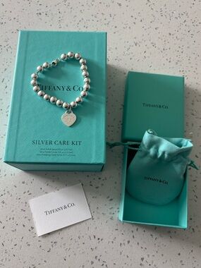 Tiffany & Co Silver Bead Bracelet and polish vintage 2015